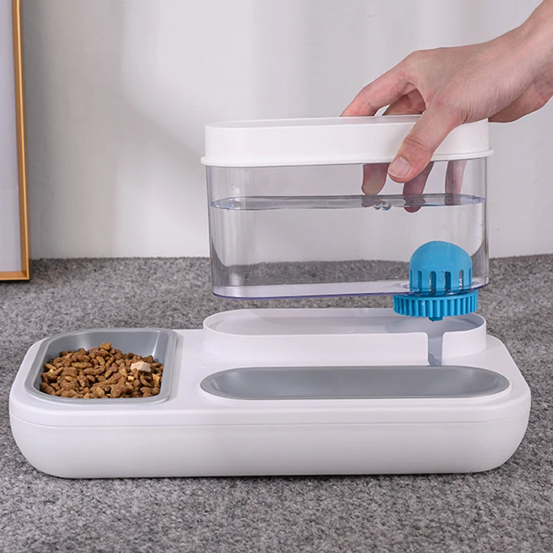 4-Style Pet Cat&amp;Dog Bowl with Automatic Drinking Fountain