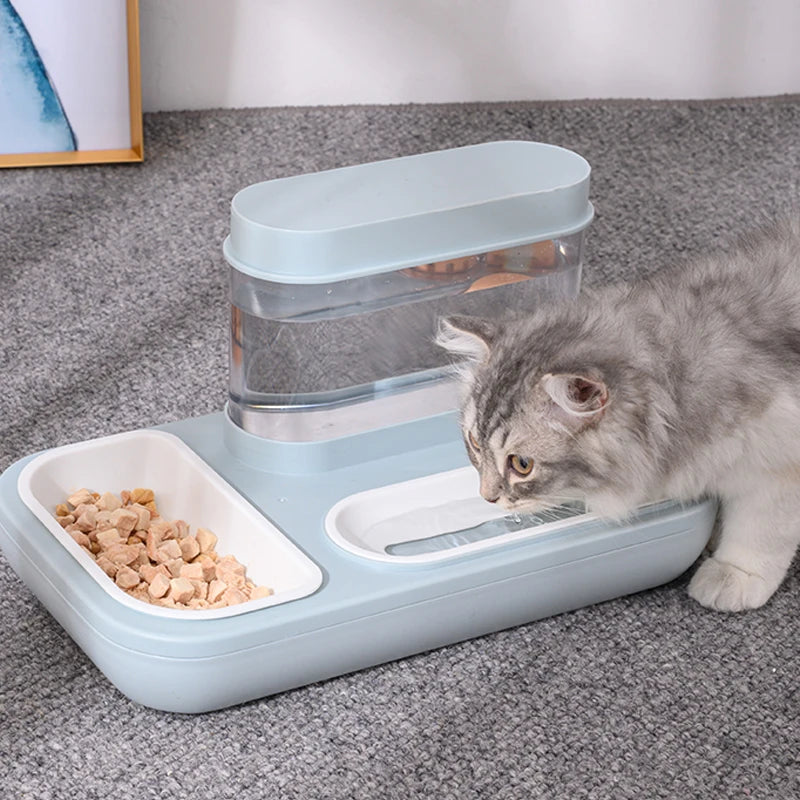 4-Style Pet Cat&amp;Dog Bowl with Automatic Drinking Fountain