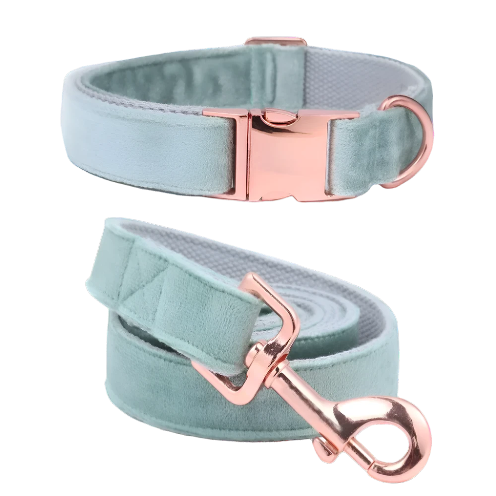 Velvet Dog Leash &amp; Collar Set