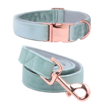 Velvet Dog Leash &amp; Collar Set