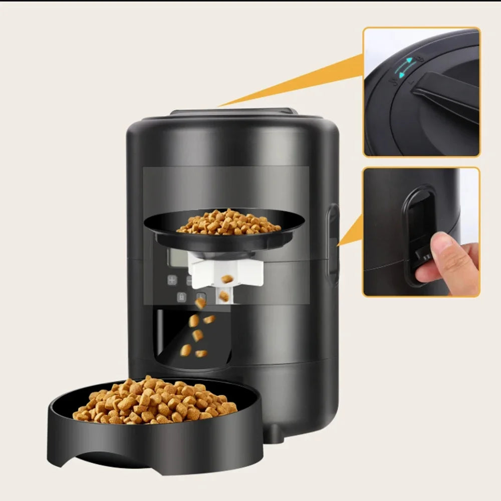 Petavista Automatic Pet Feeder Button / WiFi Version Auto Cat Food Dispenser Accessories Smart Control Pet Feeder For Cats Dog