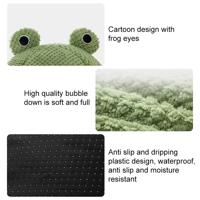 Cartoon Frog Plush Pet Bed for Cats &amp; Small Dogs