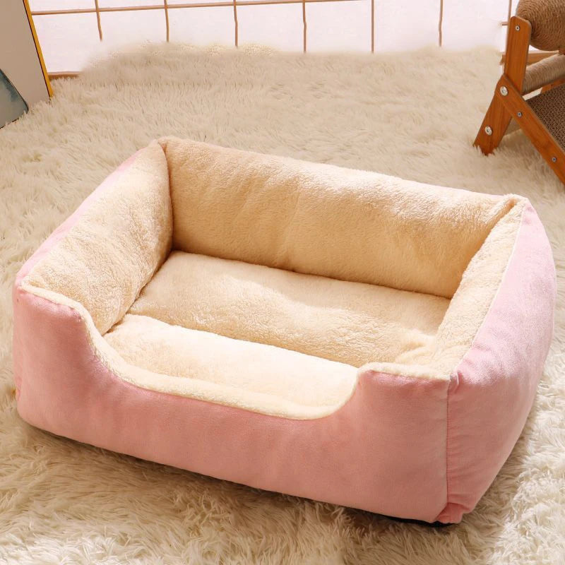 Cat &amp; Dog Square Mat - Winter Warm Plush Pet Bed