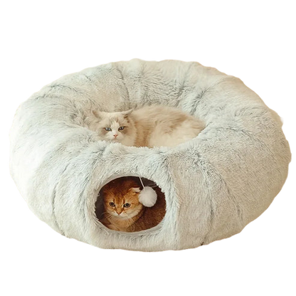 Plush 2 in 1 Cat Tunnel Bed