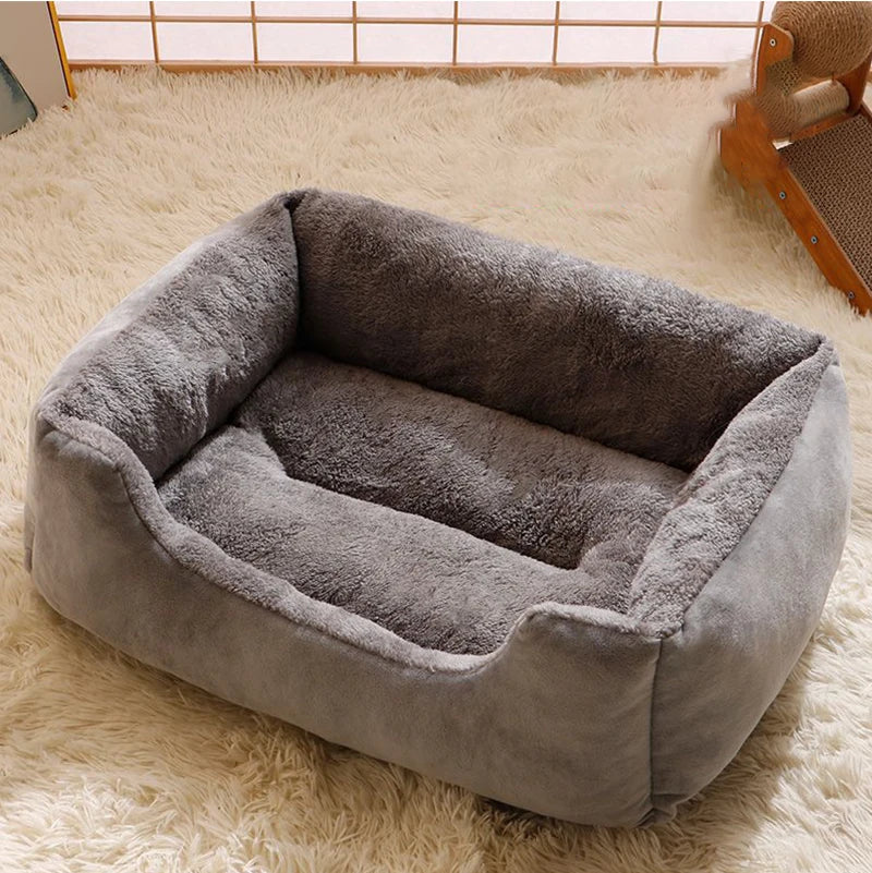 Cat &amp; Dog Square Mat - Winter Warm Plush Pet Bed