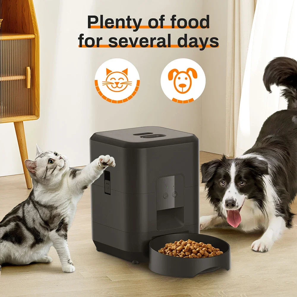 Petavista Automatic Pet Feeder Button / WiFi Version Auto Cat Food Dispenser Accessories Smart Control Pet Feeder For Cats Dog