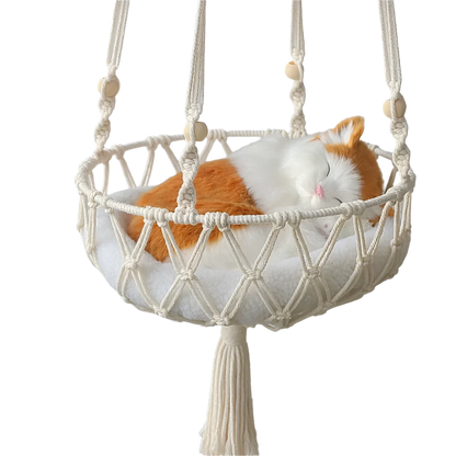 Hand-Woven Cotton Rope Cat Hammock