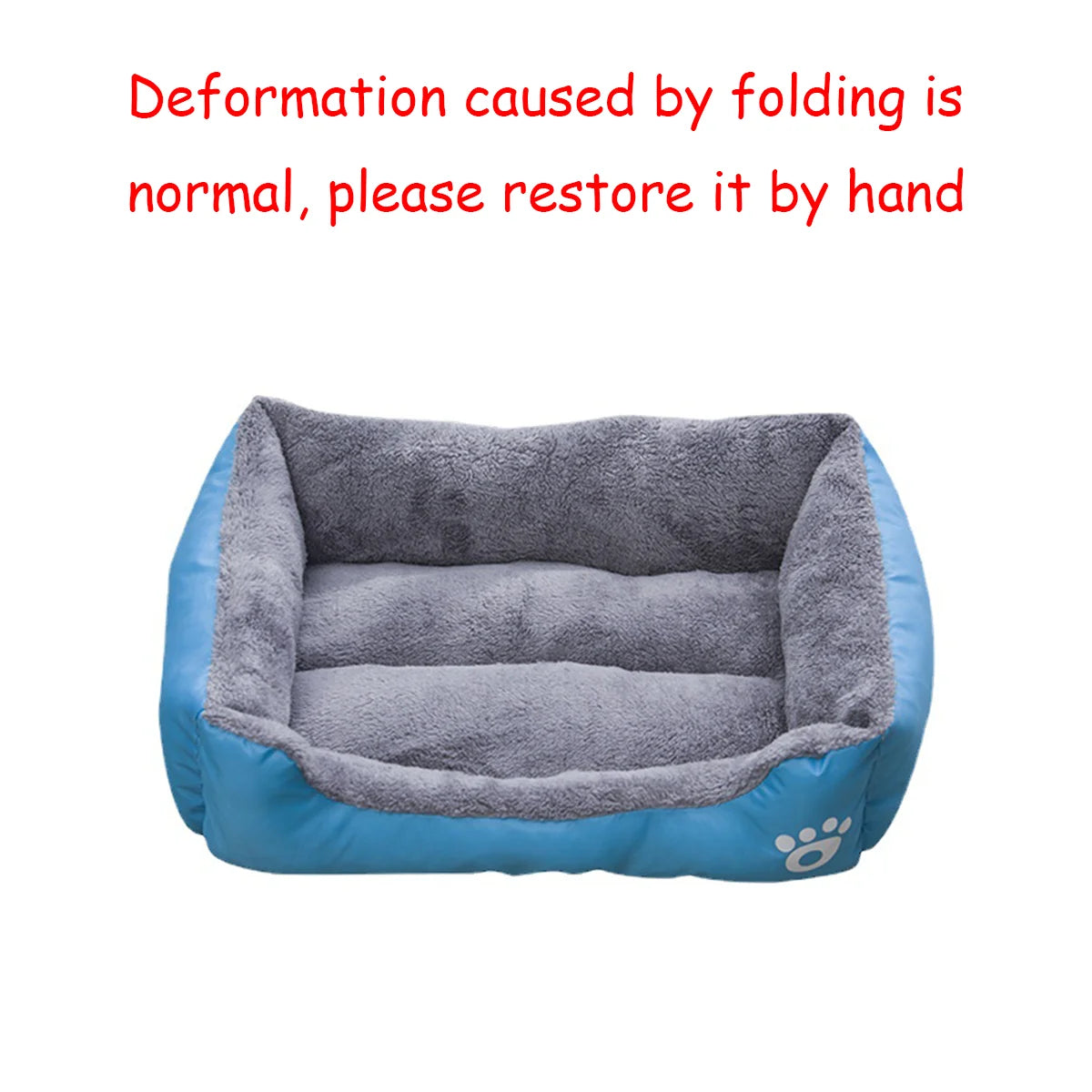 Color Square Winter Soft Pet Bed