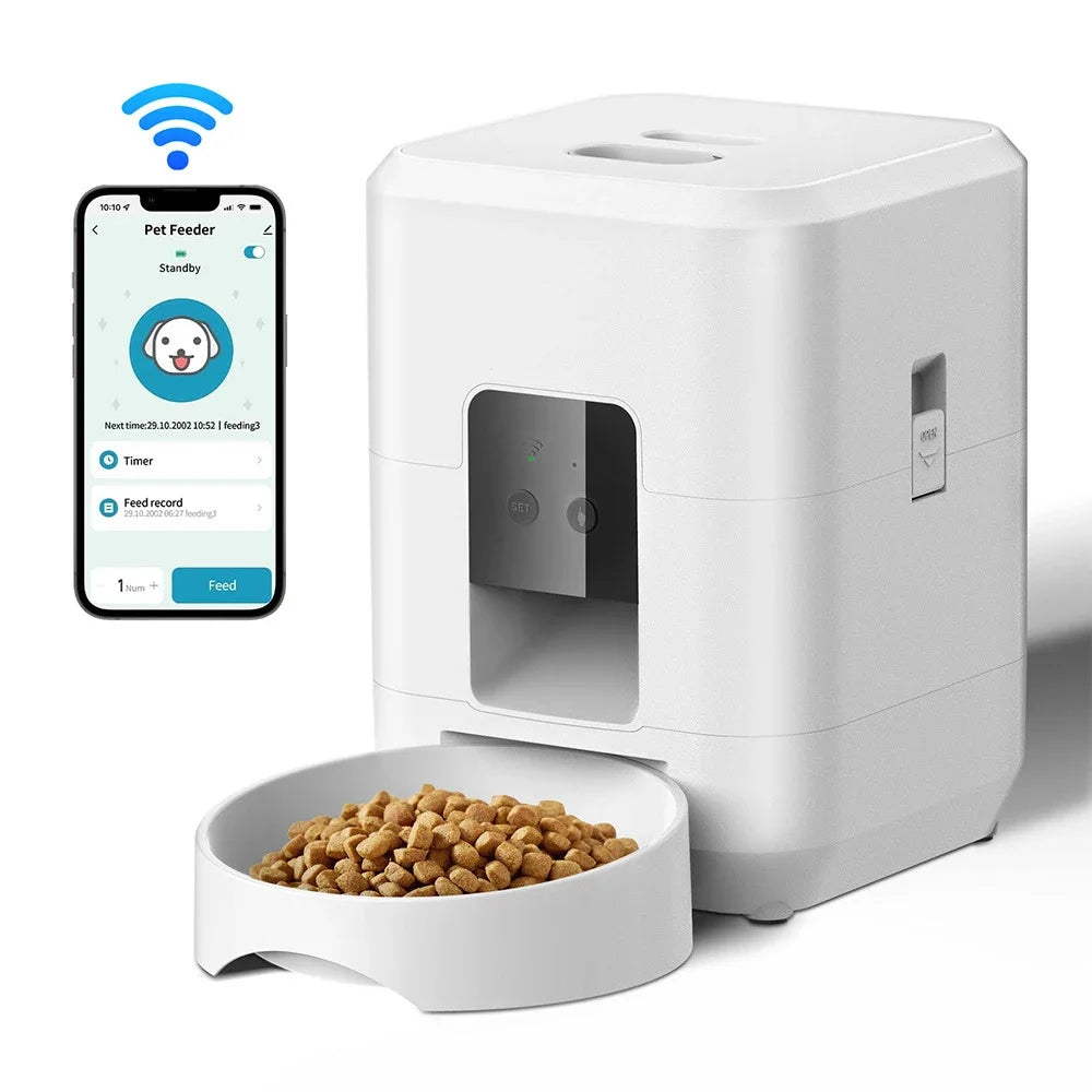 Petavista Automatic Pet Feeder Button / WiFi Version Auto Cat Food Dispenser Accessories Smart Control Pet Feeder For Cats Dog